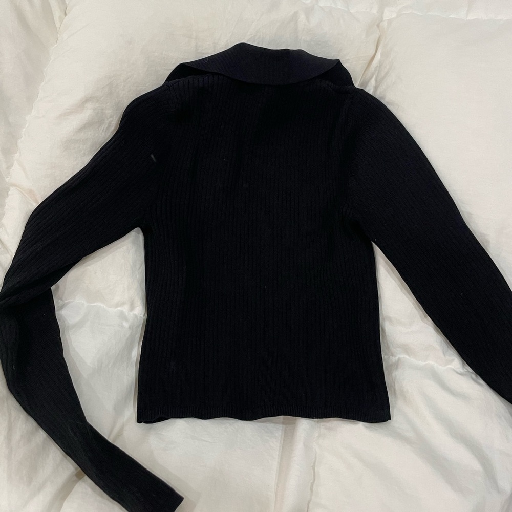 Aritzia Babaton Sculpt Knit Polo Longsleeve - Picture 5 of 5